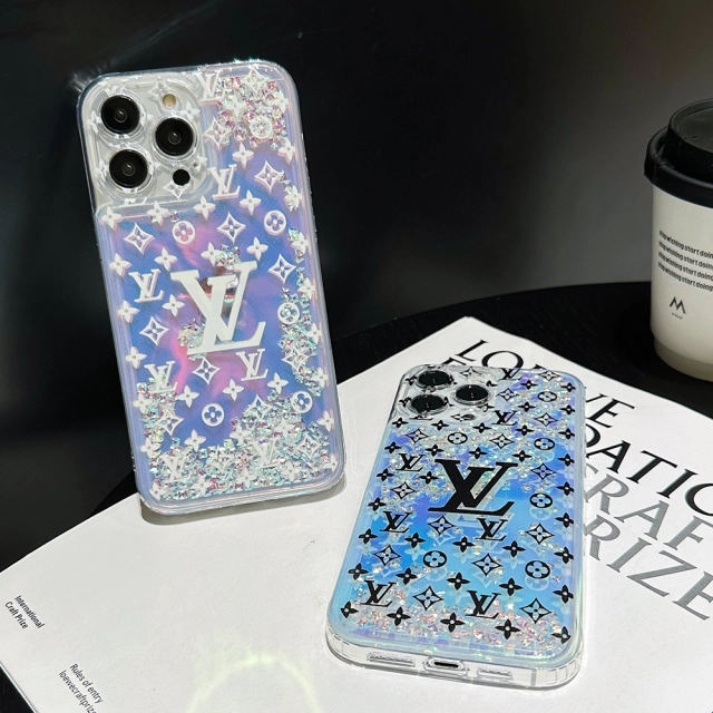 ヴィトン iPhone15Pro Maxケース キラキラ流れ iPhone14 Pro Maxケース 
