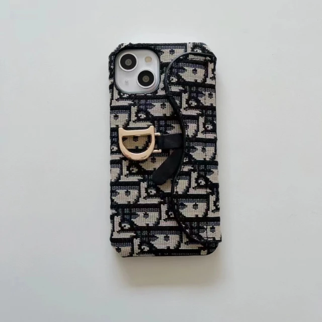 ディオール iPhone15/15pro/15promax ケース ファブリック カード入れ  