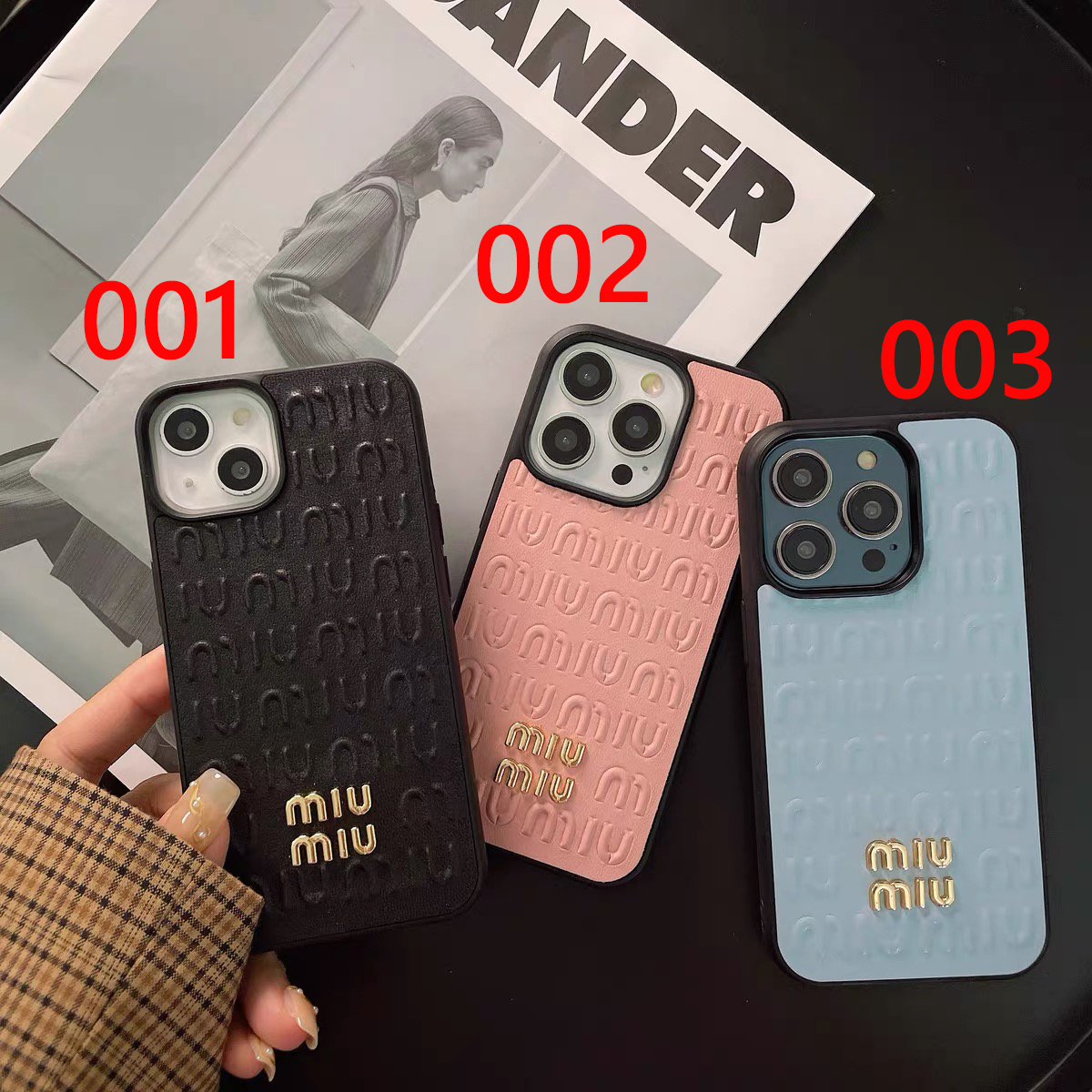 新品未使用新品　MIU MIU　ミュウミュウ　iPhone 13 PRO　スマホケース