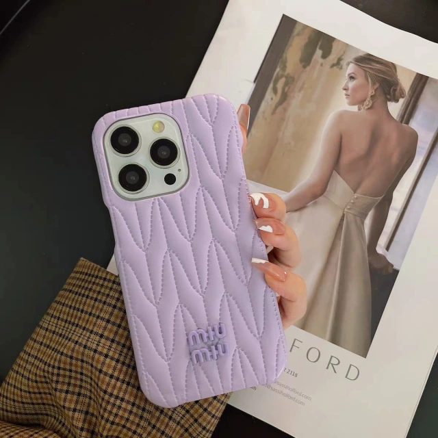 ミュウミュウ iPhone14 Pro Maxケース Miumiu iPhone15proケース 