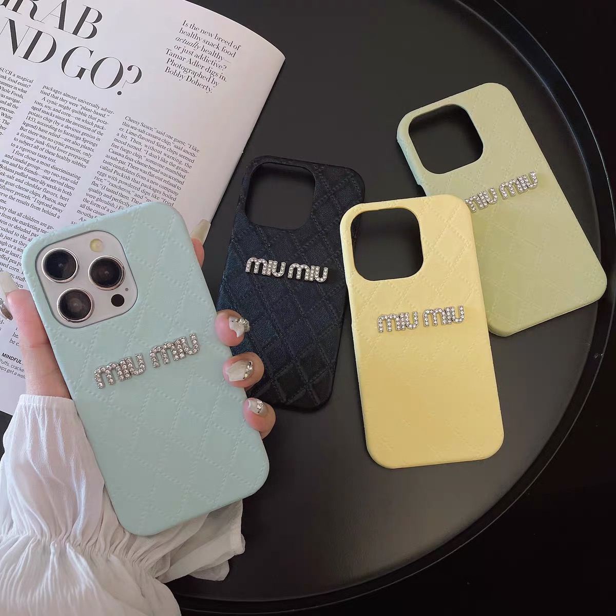 ミュウミュウ iPhone15/15 Pro/15Pro Maxケース MiuMiu ブランド