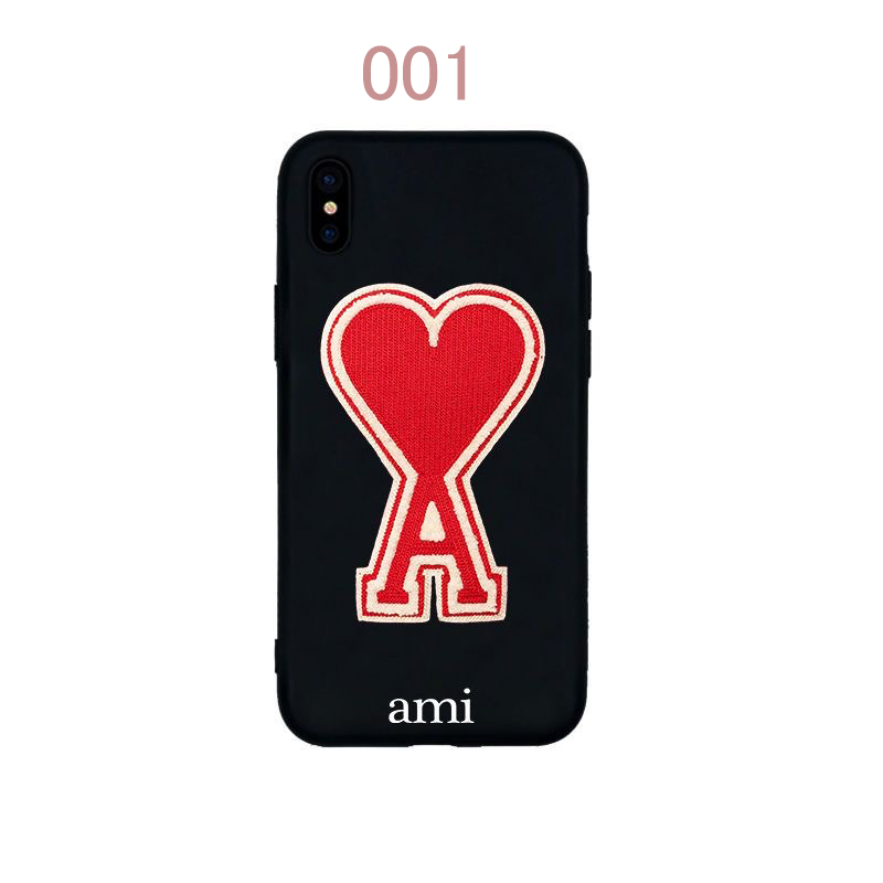 アミ Ami iPhone15 14 13 Pro Maxケース ハートA柄 Galaxy S24 S23 S22