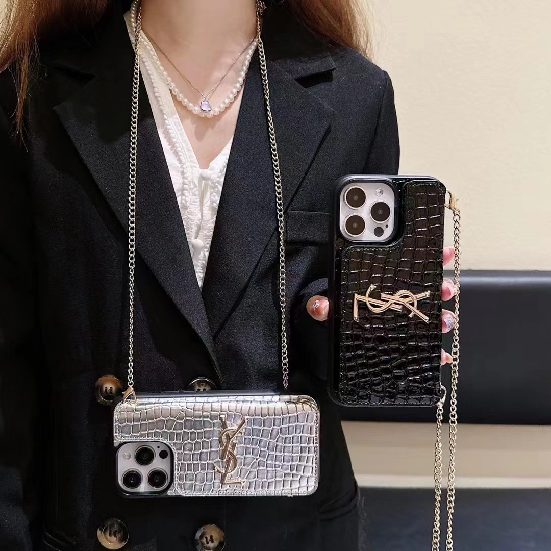 サンローラン iPhone15 15pro 15promaxケース ショルダー