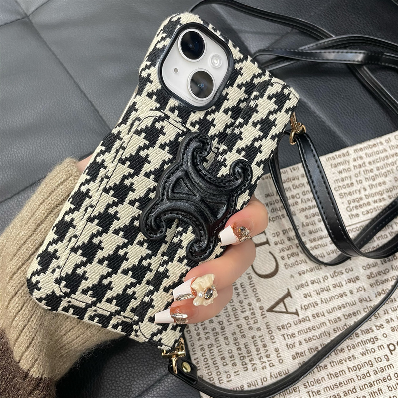 セリーヌ iPhone15 15pro 15promaxケース ショルダースマホ
