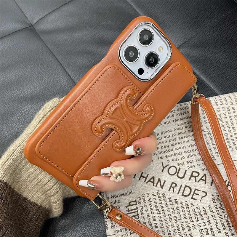 セリーヌ　ケース セリーヌ iPhone15 Pro/14 ProMaxケース トリオンフロゴ Celine