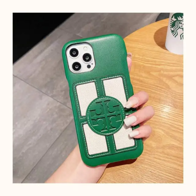 トリーバーチ iPhone15 Pro Maxケース キャンバス生地
