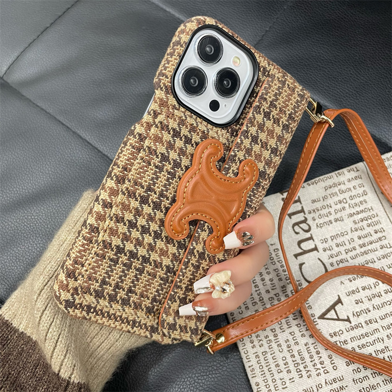 セリーヌ iPhone15 15pro 15promaxケース ショルダースマホ