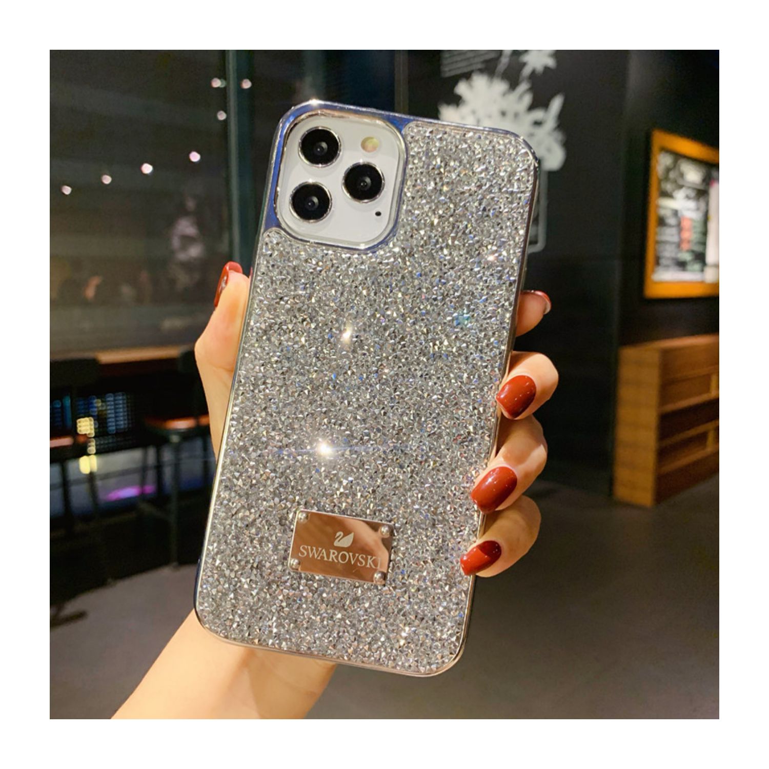 スワロフスキー iPhone15 Pro/14 Proケース キラキラ SWAROVSKI