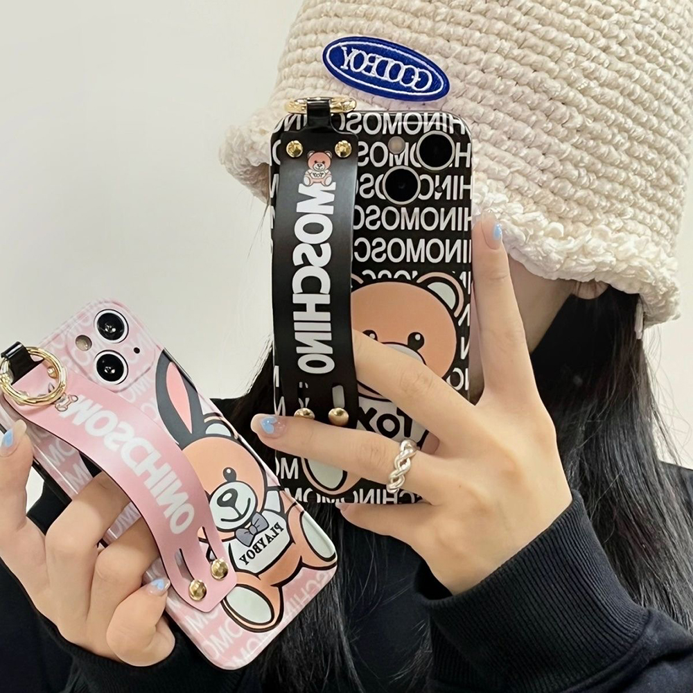 モスキーノ iPhone15 Pro Maxケース テディベア Moschino アイフォン15 ...