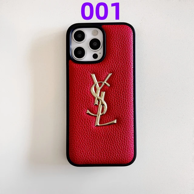 YSL iPhone16ケース ロゴ付き