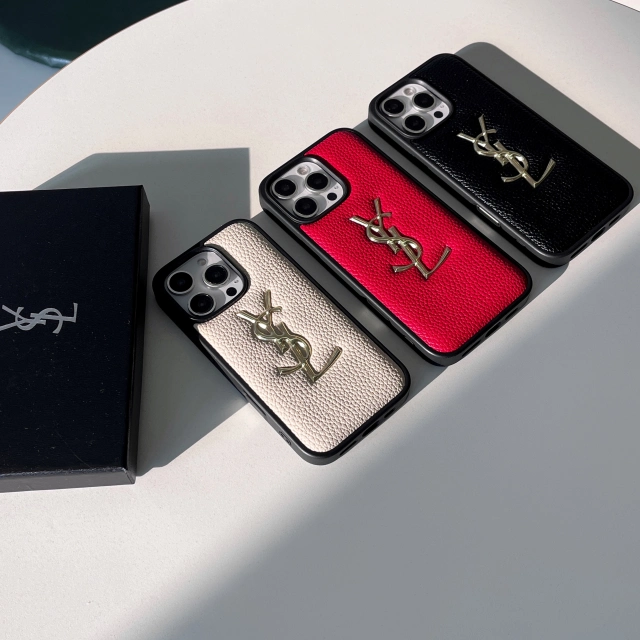 YSL iPhone16 Proケース ロゴ付き