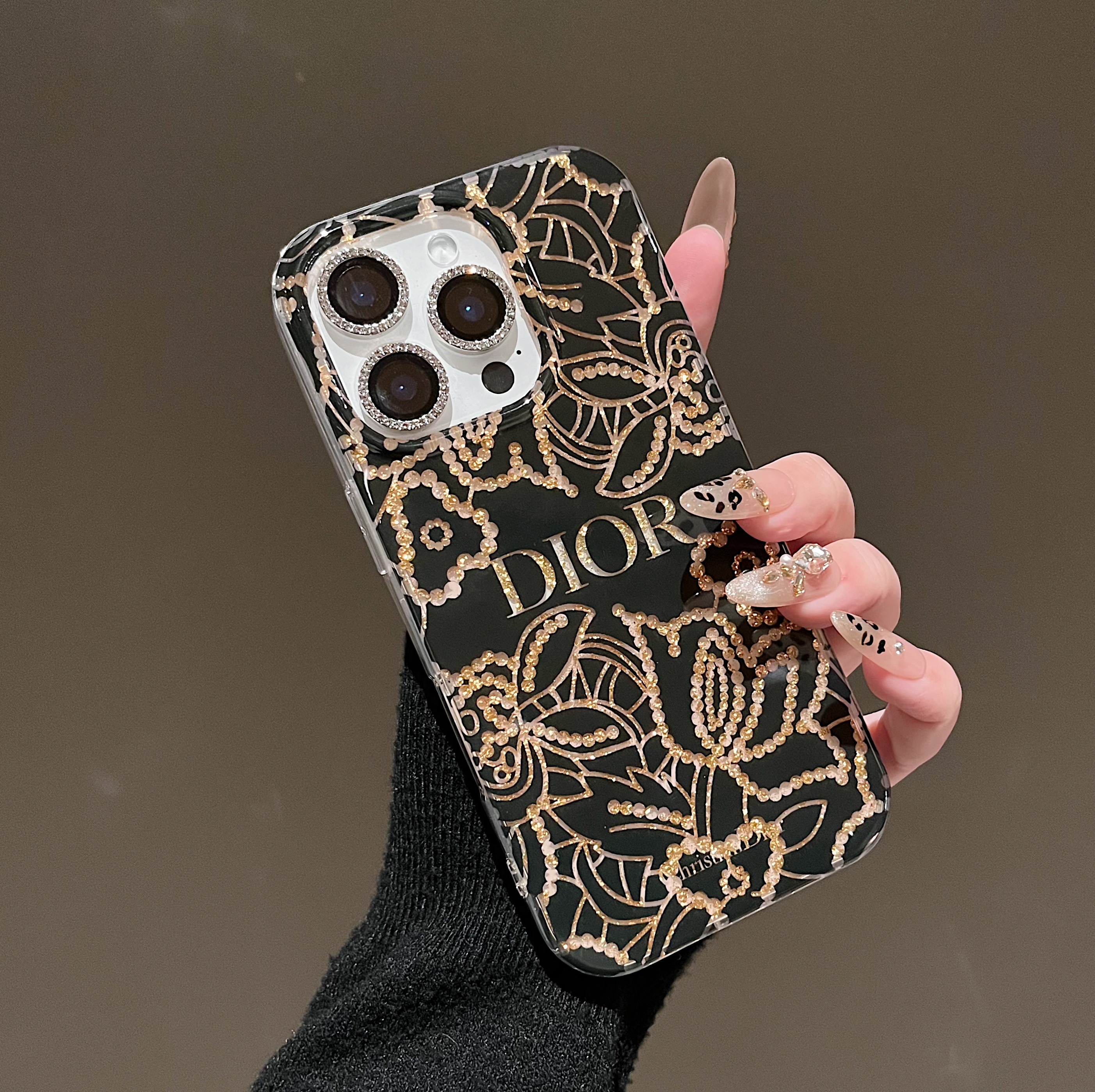 ディオール iPhone16 Pro Maxケース 金箔 Dior iPhone16 Proカバー