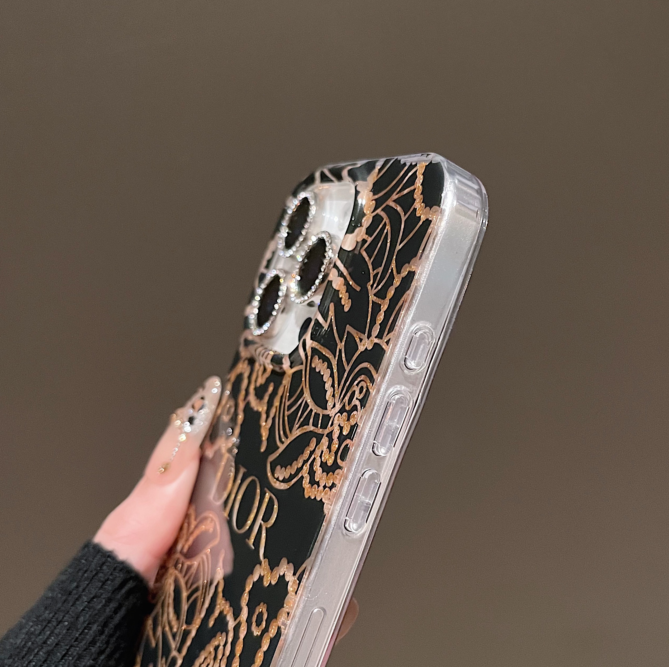 ディオール iPhone16 Pro Maxケース 金箔 Dior iPhone16 Proカバー