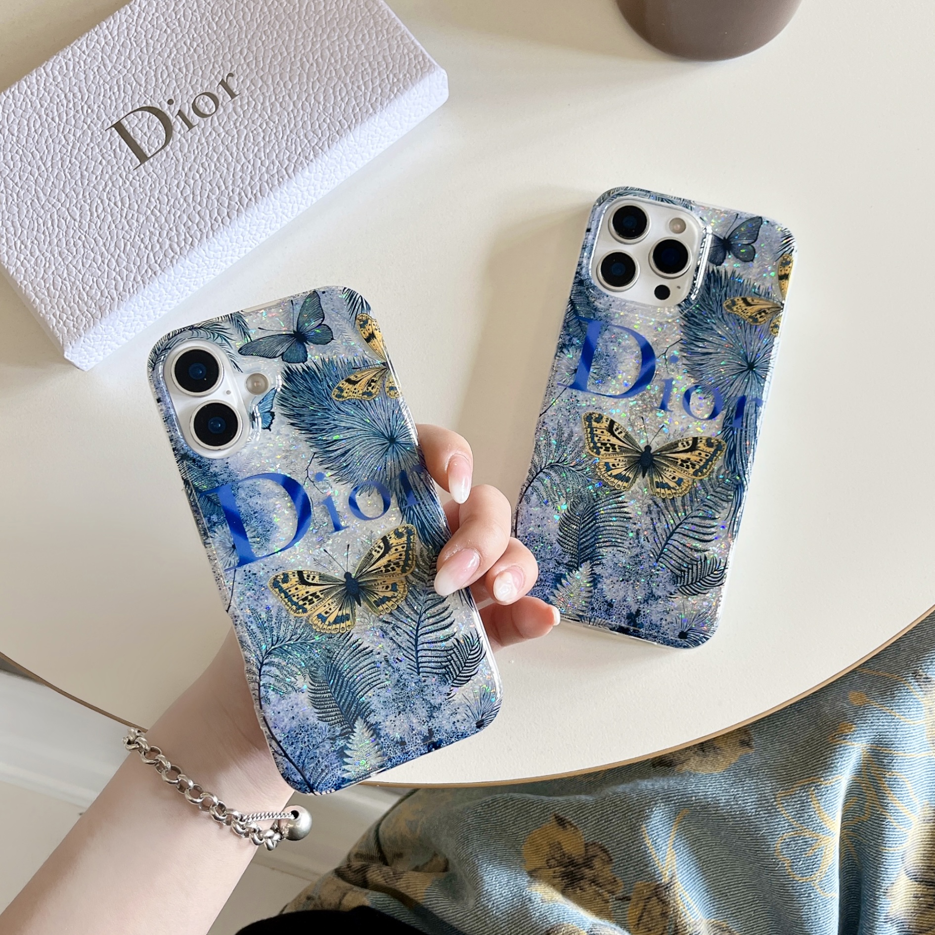 ディオール iPhone16 Pro Maxケース バタフライ柄 Dior iPhone16