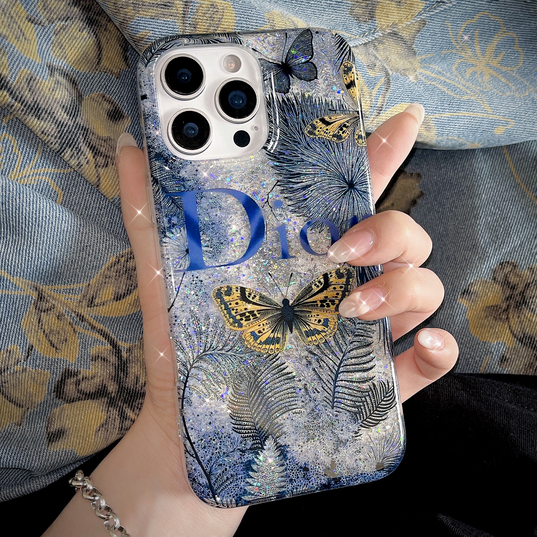 ディオール iPhone16 Pro Maxケース バタフライ柄 Dior iPhone16