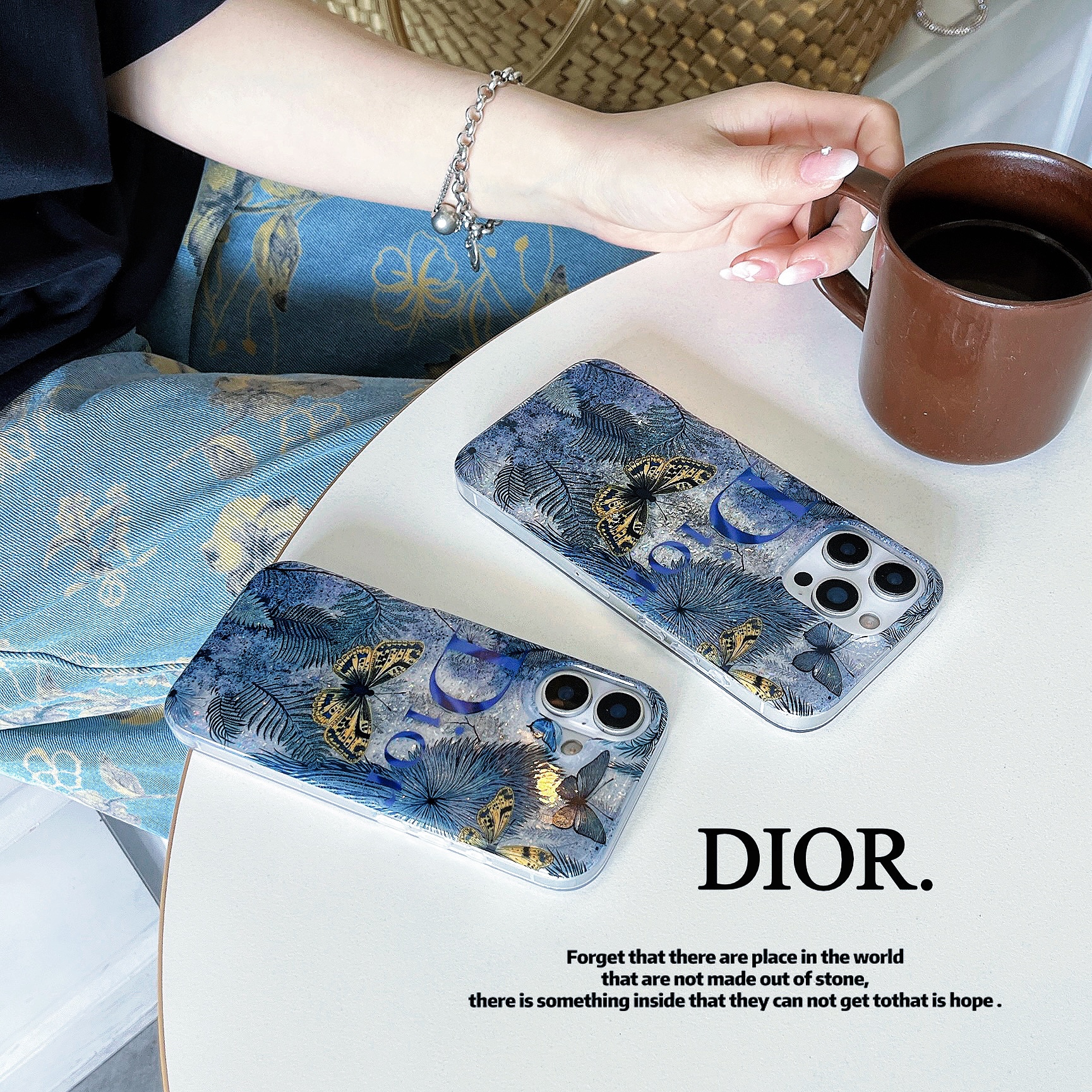 ディオール iPhone16 Pro Maxケース バタフライ柄 Dior iPhone16 Pro