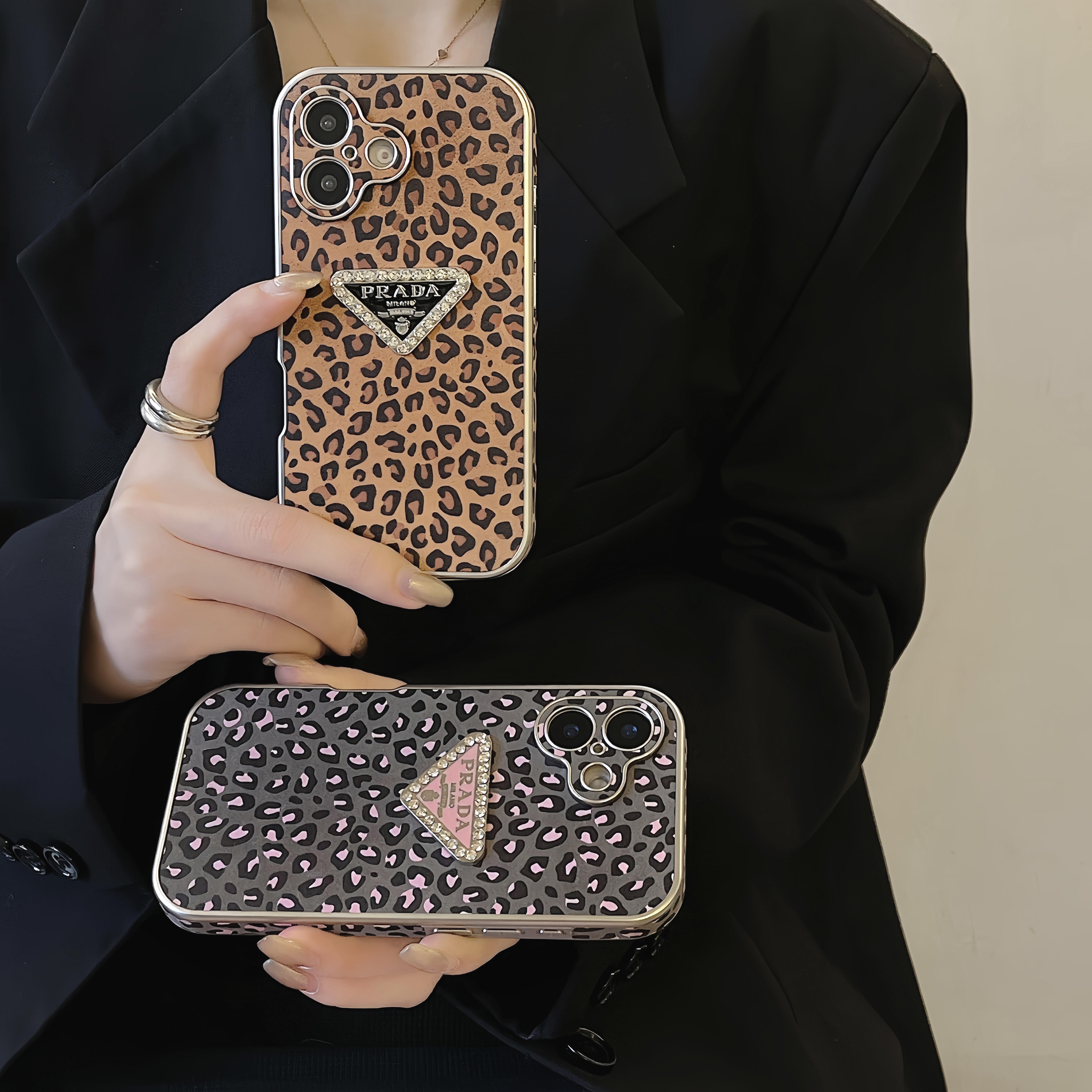 新作 プラダ iPhone16 Pro Maxケース レオパード柄 大人女性
