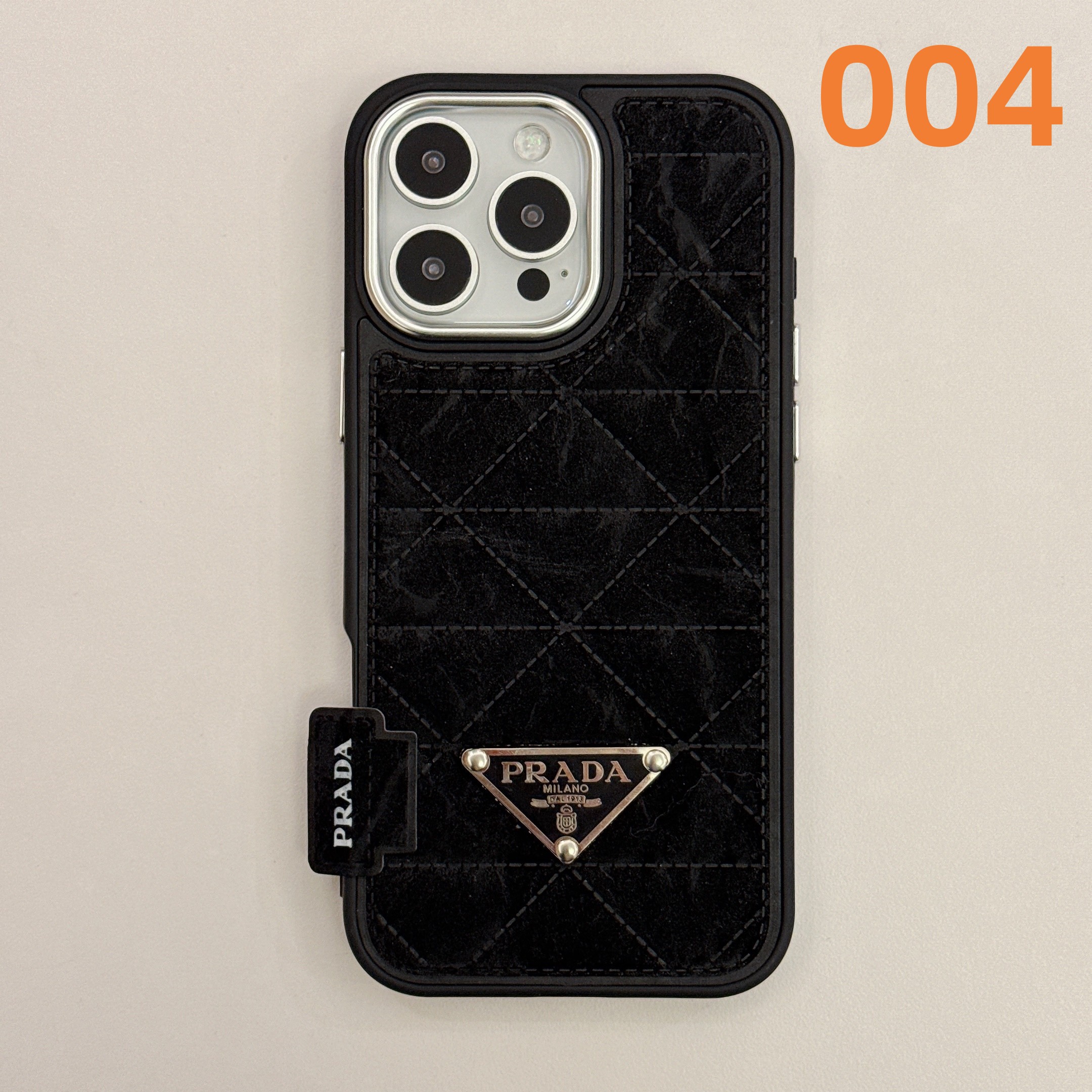 プラダ iPhone16 Pro Maxケース レザー レトロ風 Prada アイフォン15
