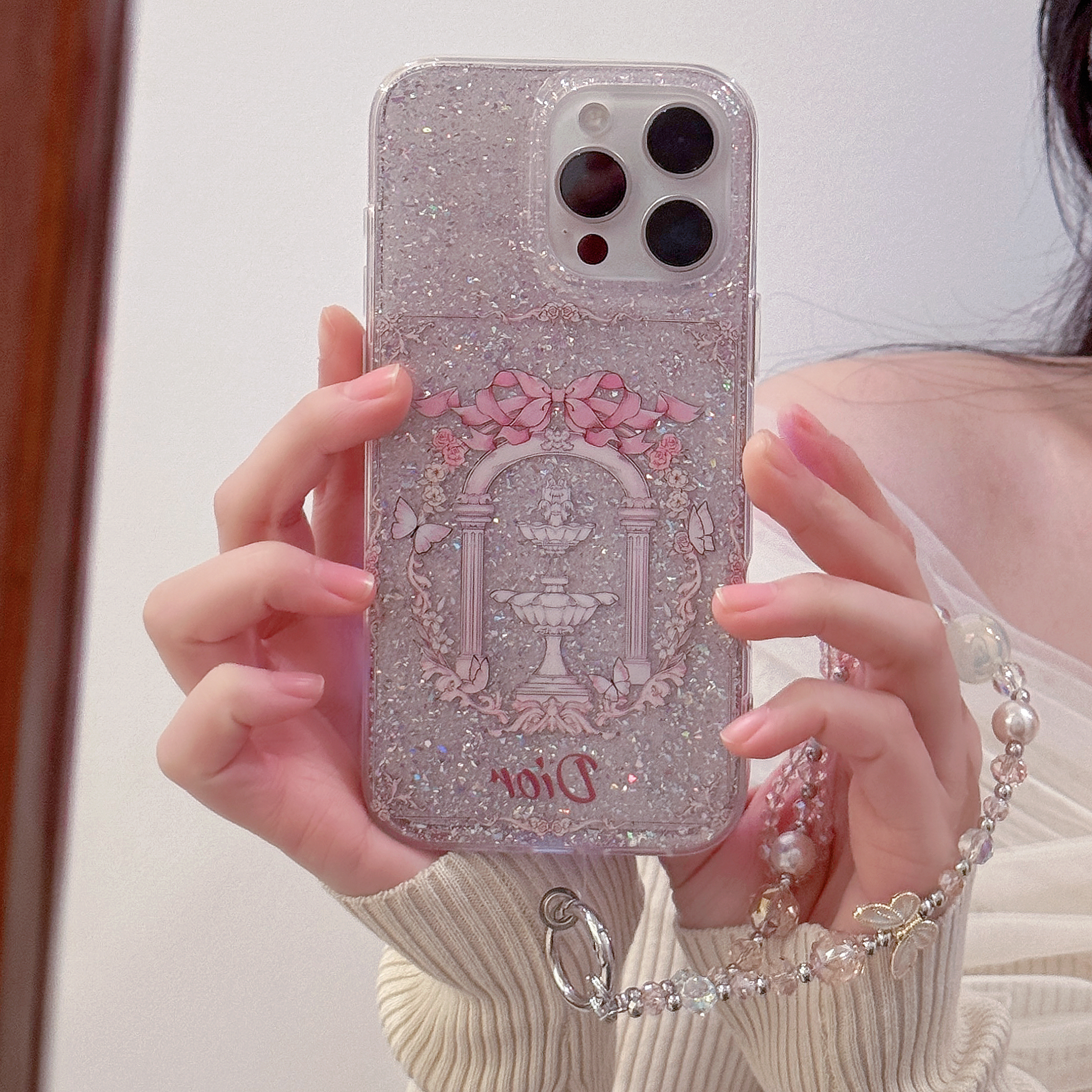 クリスチャンディオール　iphone16 ケース　カバー DIOR | Lady Dior iPhone 16 Pro ケース カナージュ ラムスキン