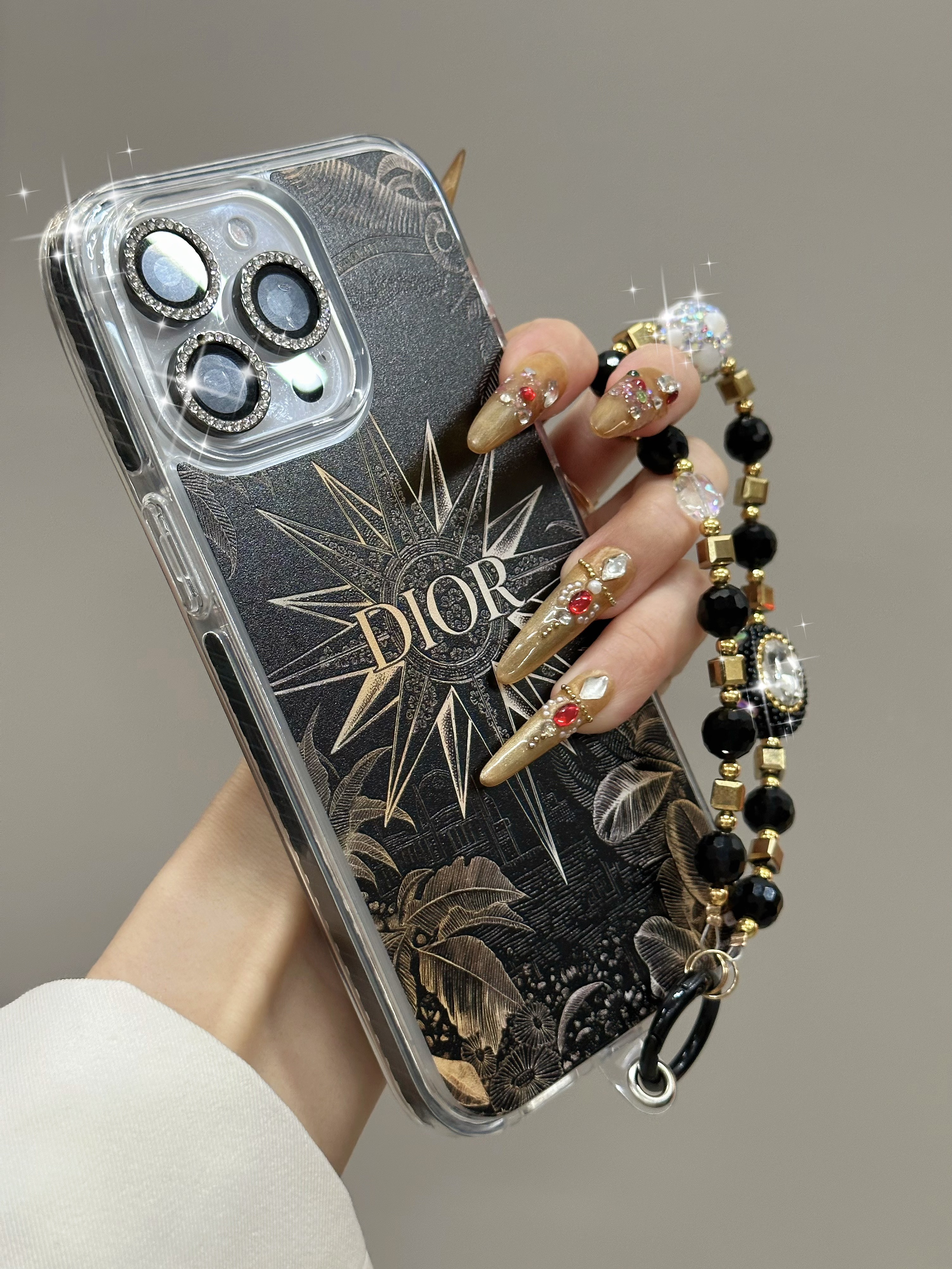 超美品DiorディオールiPhoneケース16Proブラック レディ ディオール iphone ケース iphone ケース 人気 女子