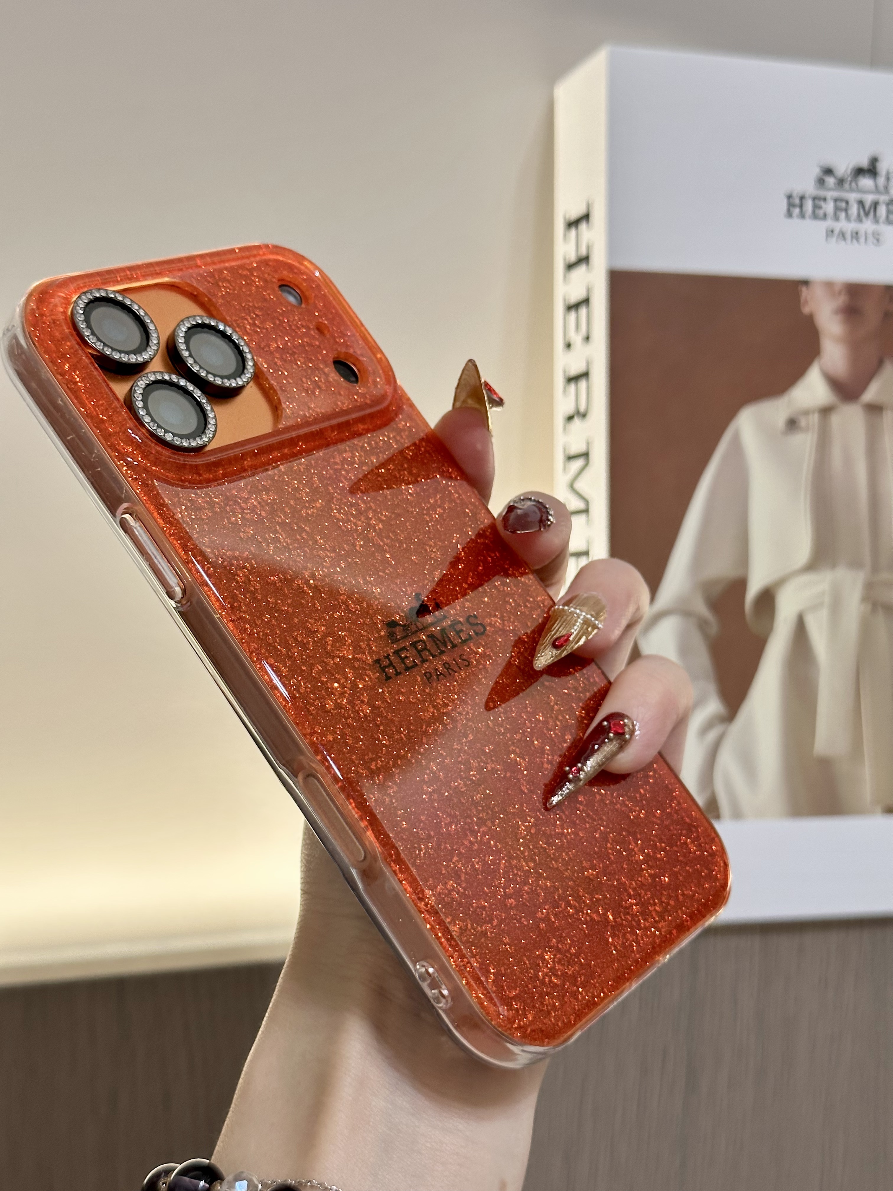 エルメス iPhone17 Pro Maxケース オレンジ 鮮やか Hermes iPhone17