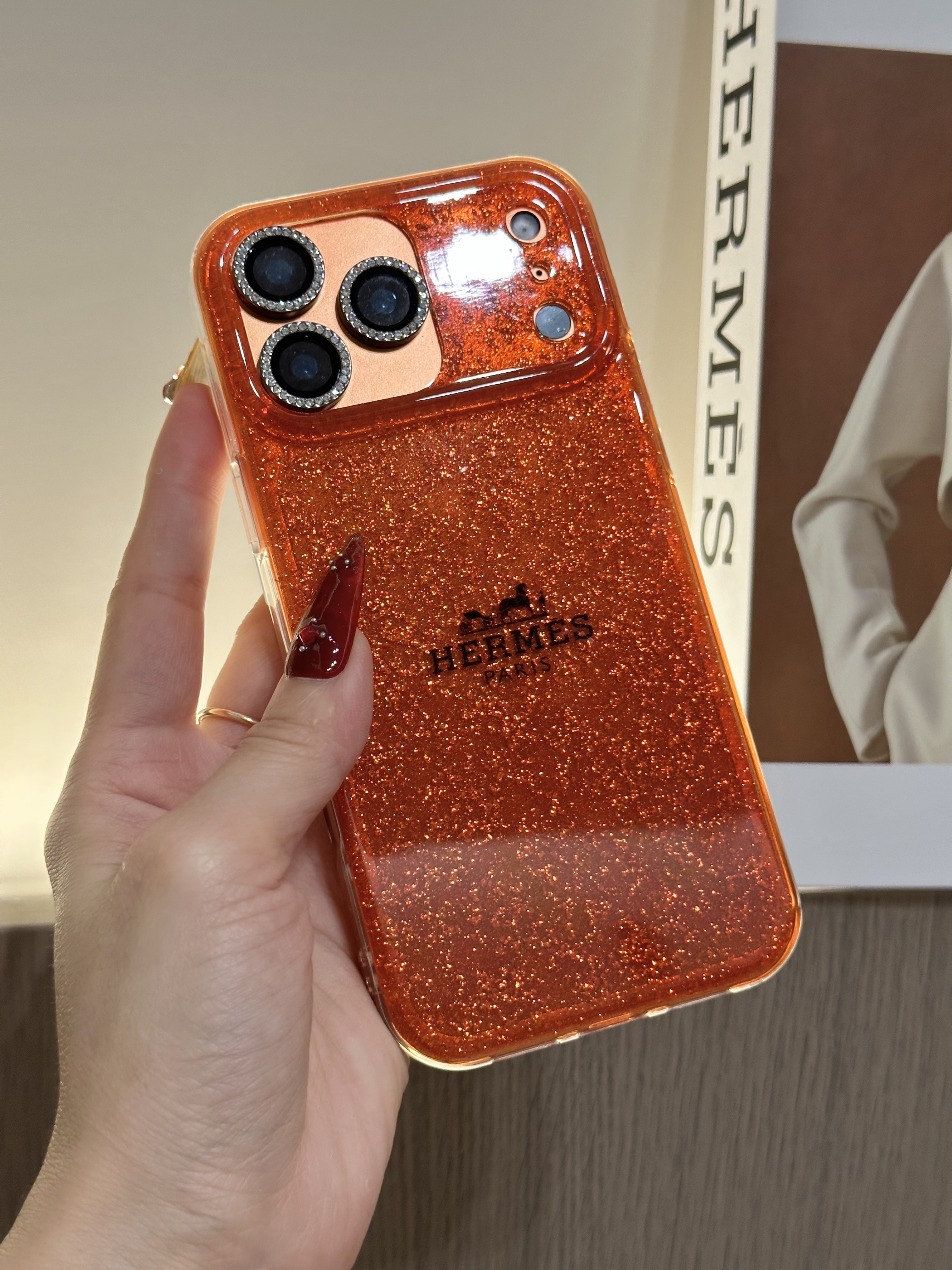 エルメス iPhone17 Pro Maxケース オレンジ 鮮やか Hermes iPhone17