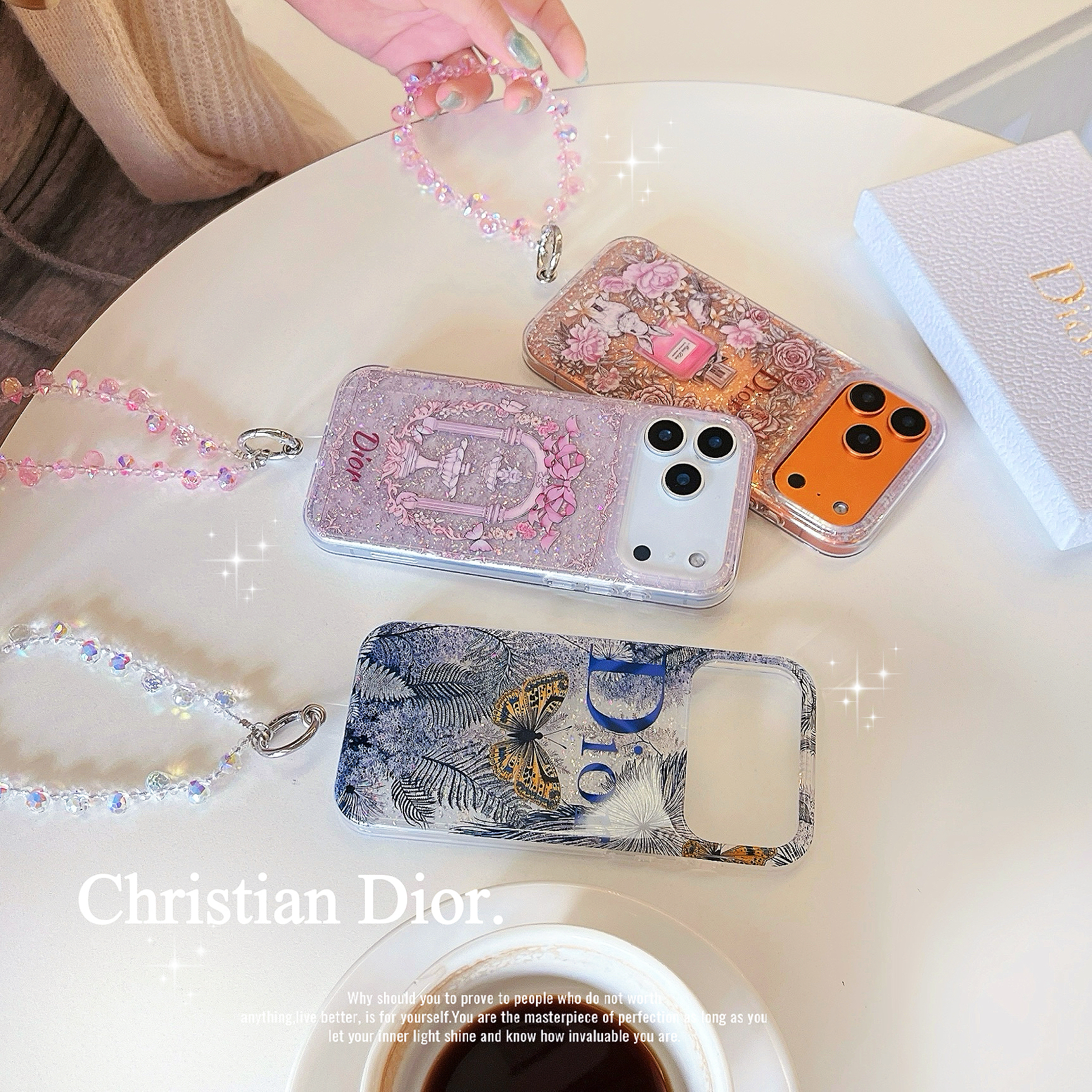 Max ケース dior風 iphoneケース Dior ブラック キルティング