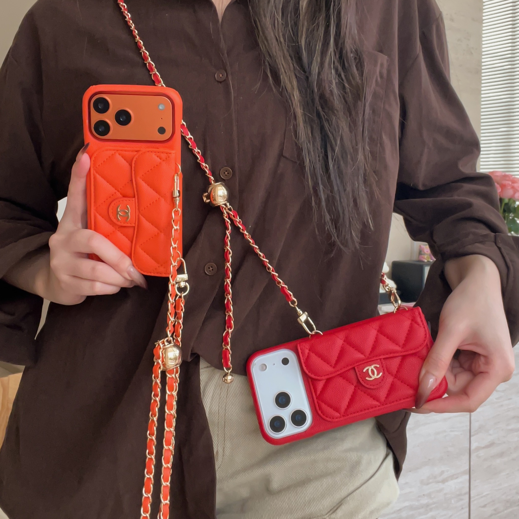 シャネル iPhone17 Pro Maxケース キルティング レザー CHANEL