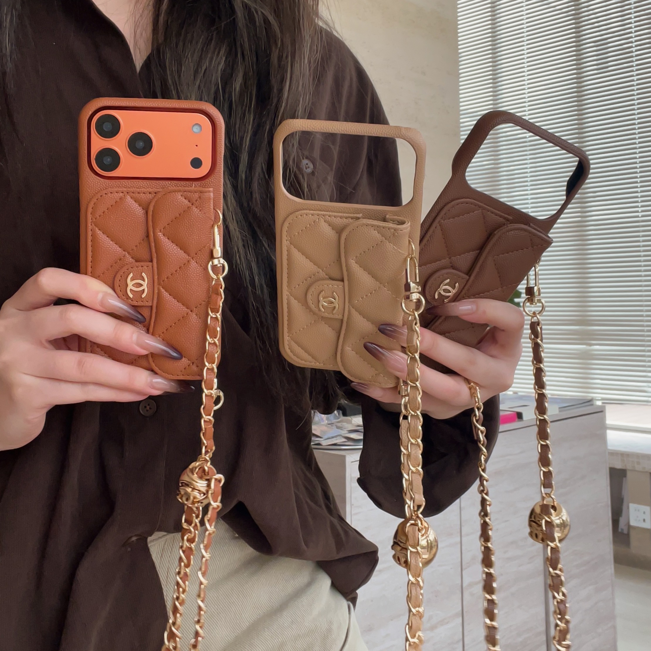 シャネル iPhone17 Pro Maxケース キルティング レザー CHANEL