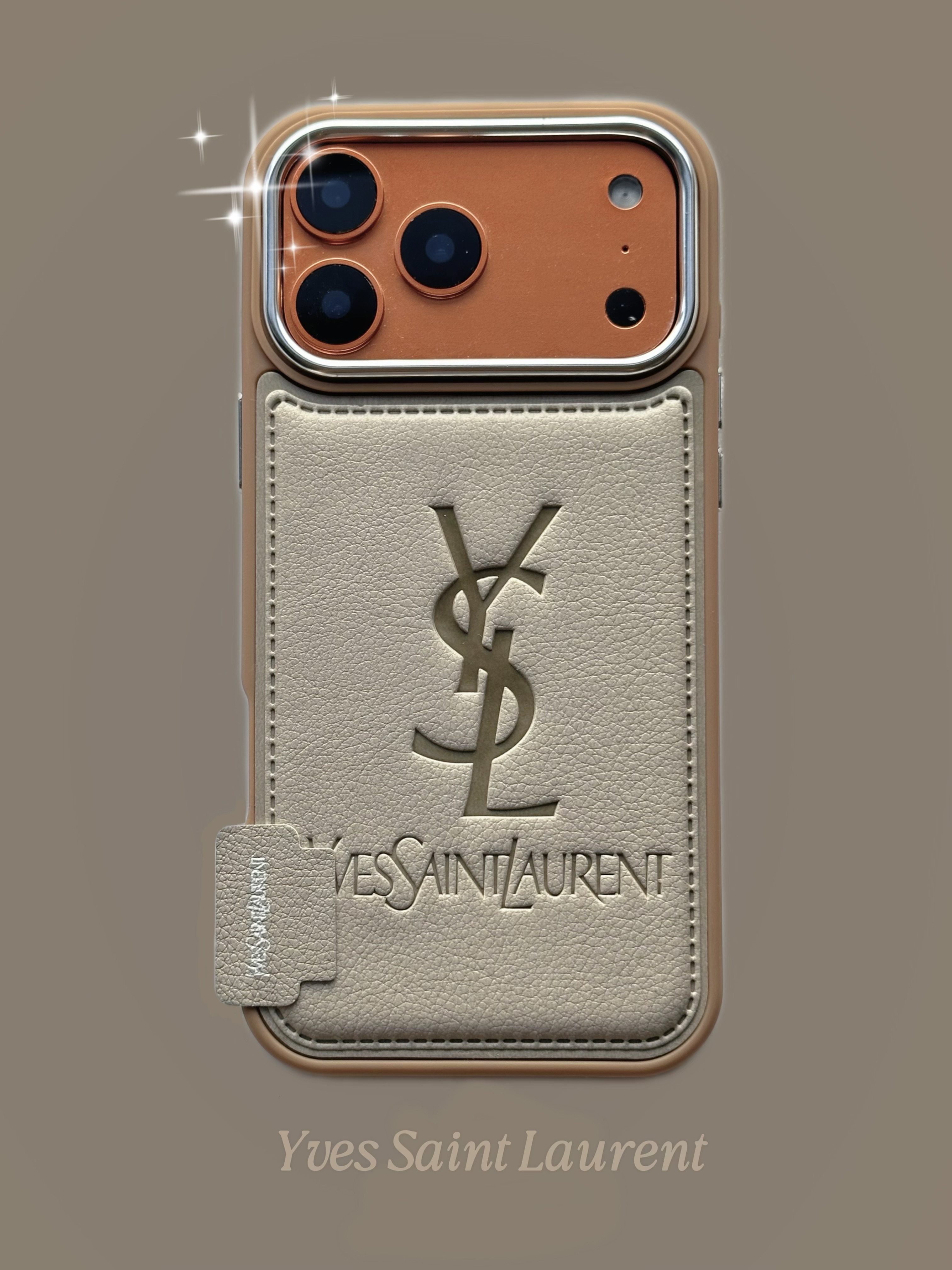 YSL iPhone17 Pro Maxケース レザー 高級感 サンローラン iPhone16 Pro