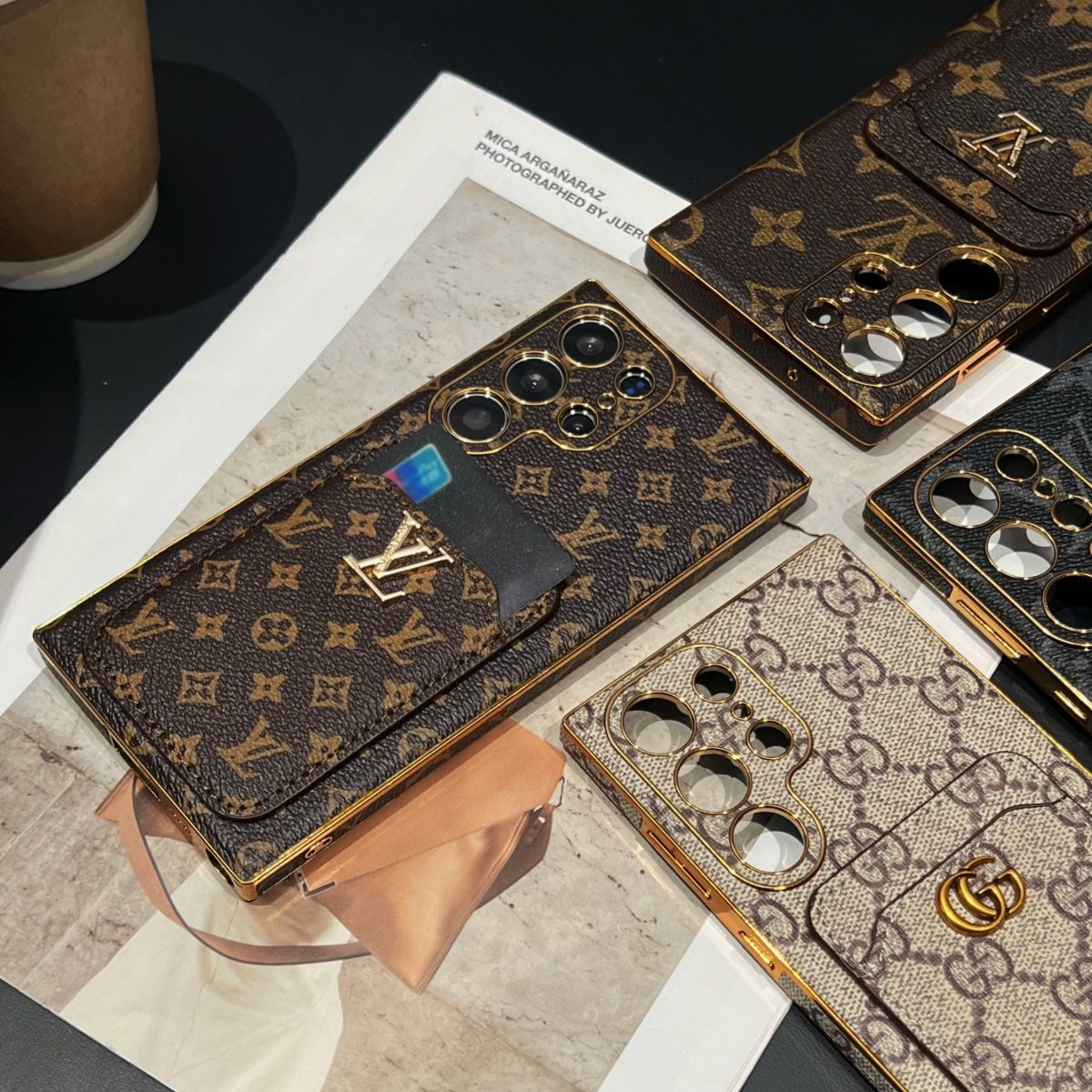 ルイヴィトン Galaxy S25 Ultraケース カード収納 モノグラム LV
