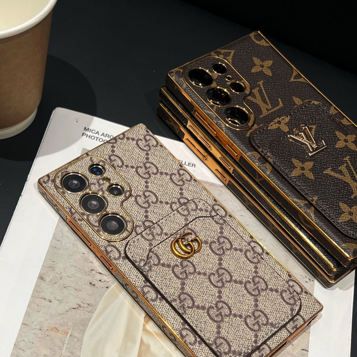 ルイヴィトン Galaxy S25 Ultraケース カード収納 モノグラム LV
