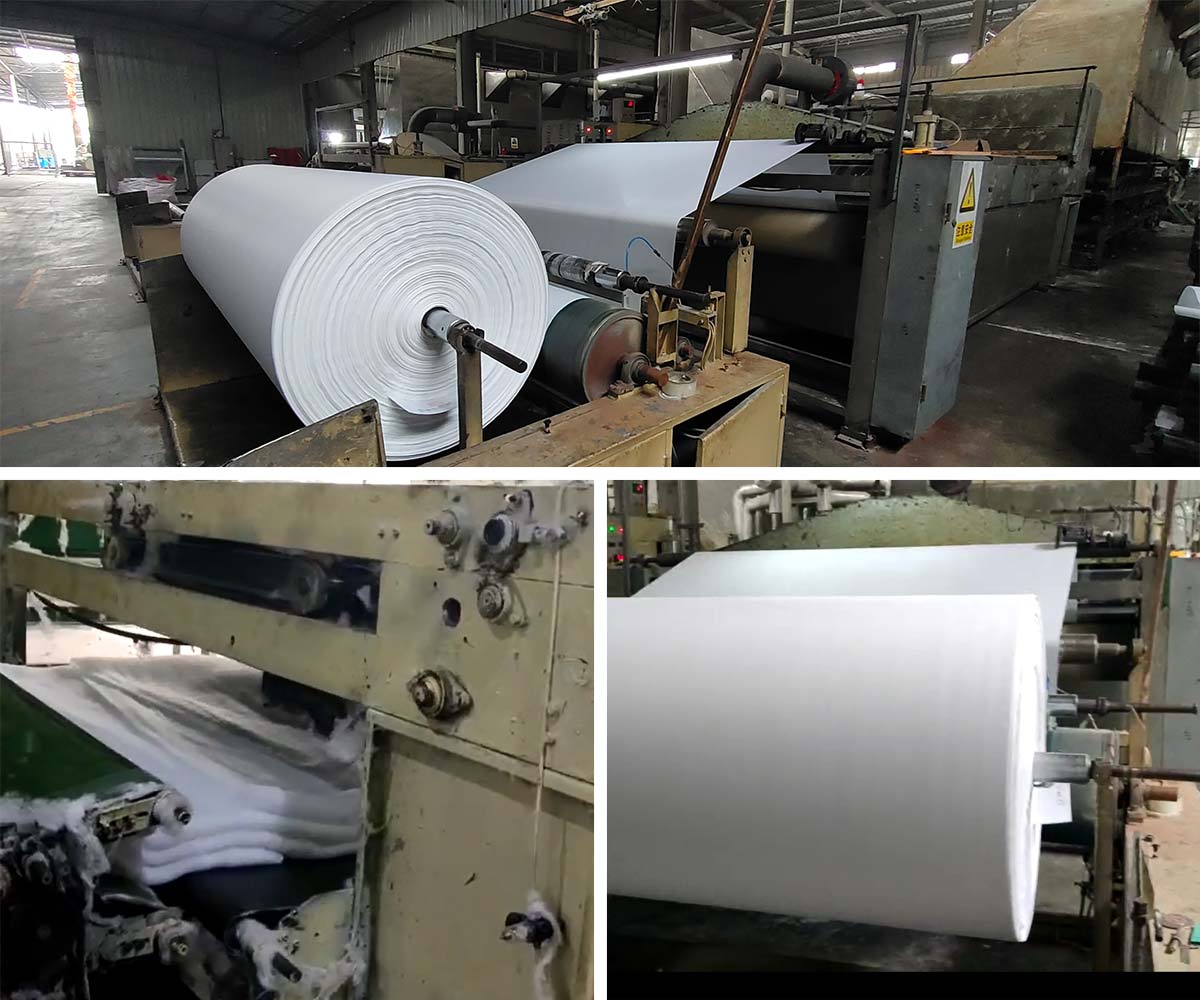 Hard Handfeel Foaming Impregnated Non-Woven Fabric Workshop