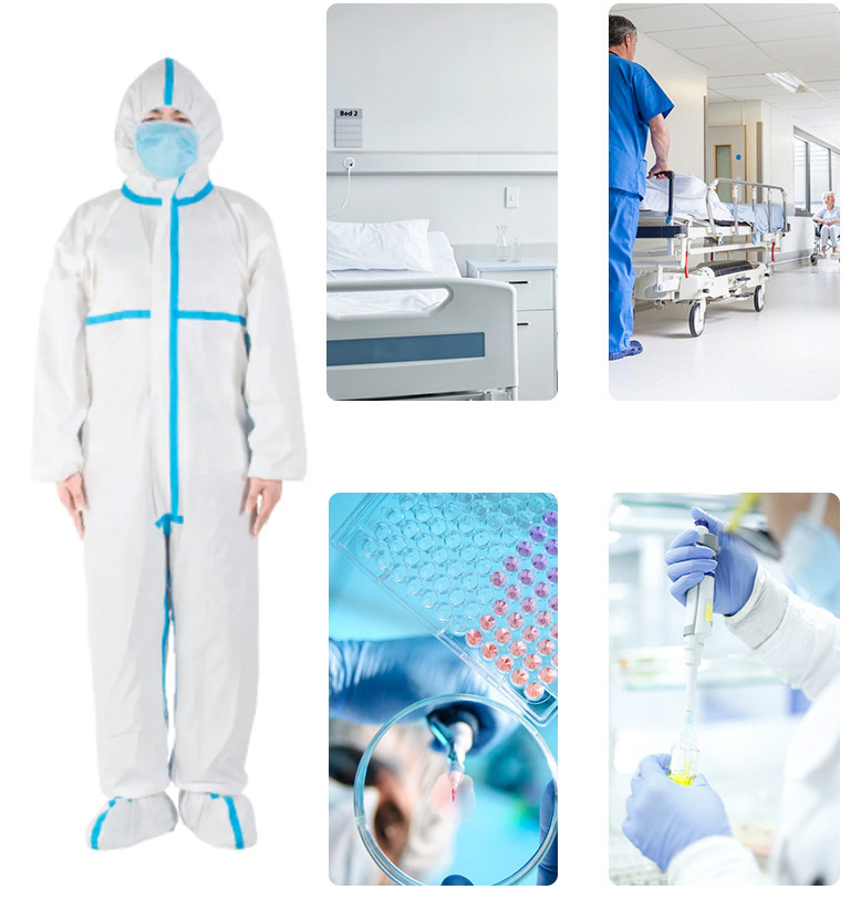 White Disposable Coverall application