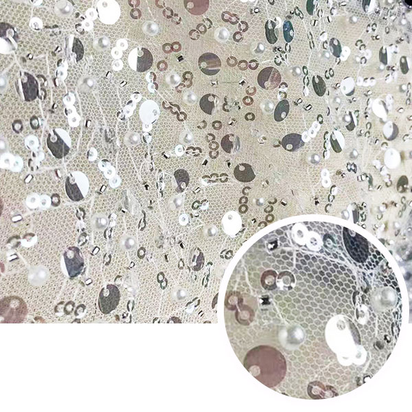 Beaded Mesh Fabric