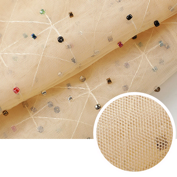 Beaded Mesh Fabric Supplier Highly Customizable G&F