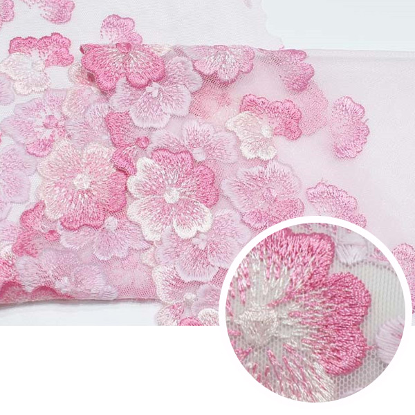 Embroidered Mesh Fabric By The Yard G&F