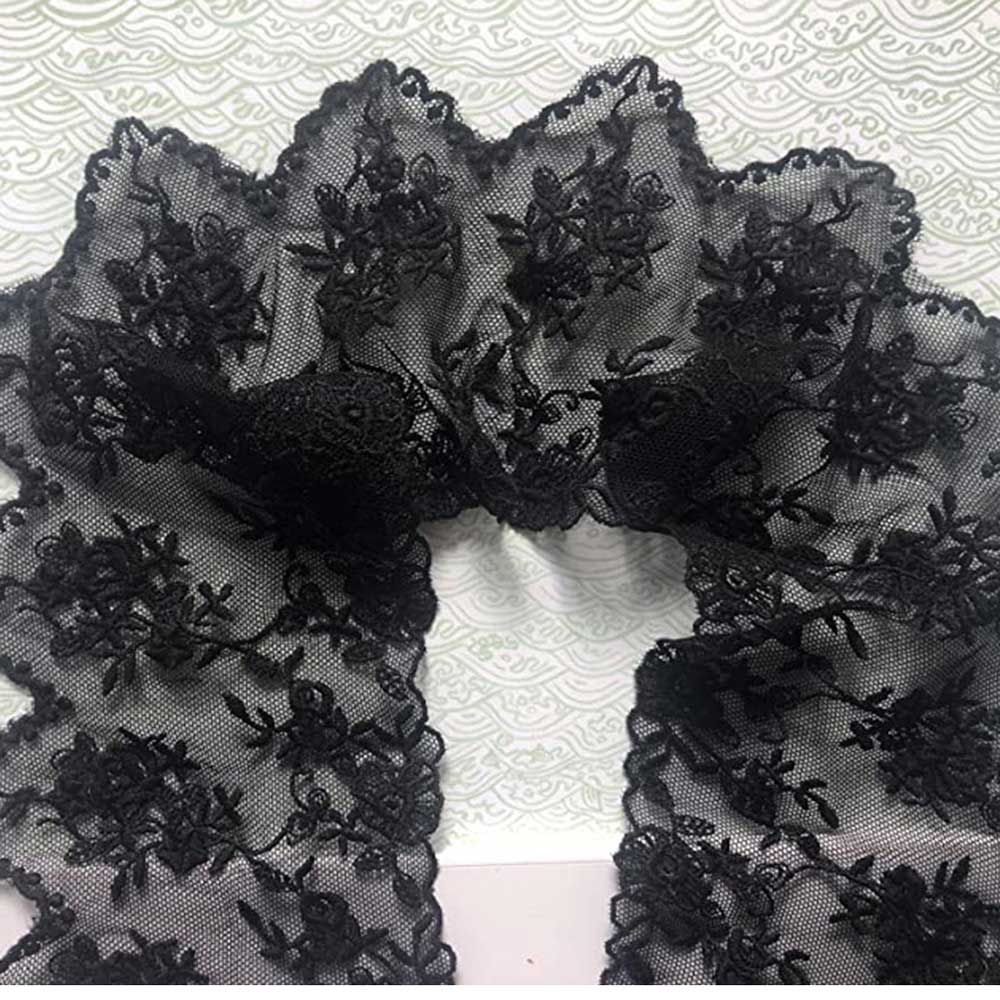 Embroidery Lace Trim Black