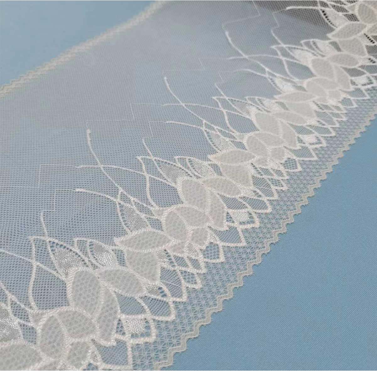 Mesh lace fabric white