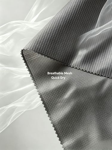 GFAW31PS 80gsm 55% Polyester 45% Spandex Perforated Mesh 4‑Way Stretch Breathable Fabric For Activewear