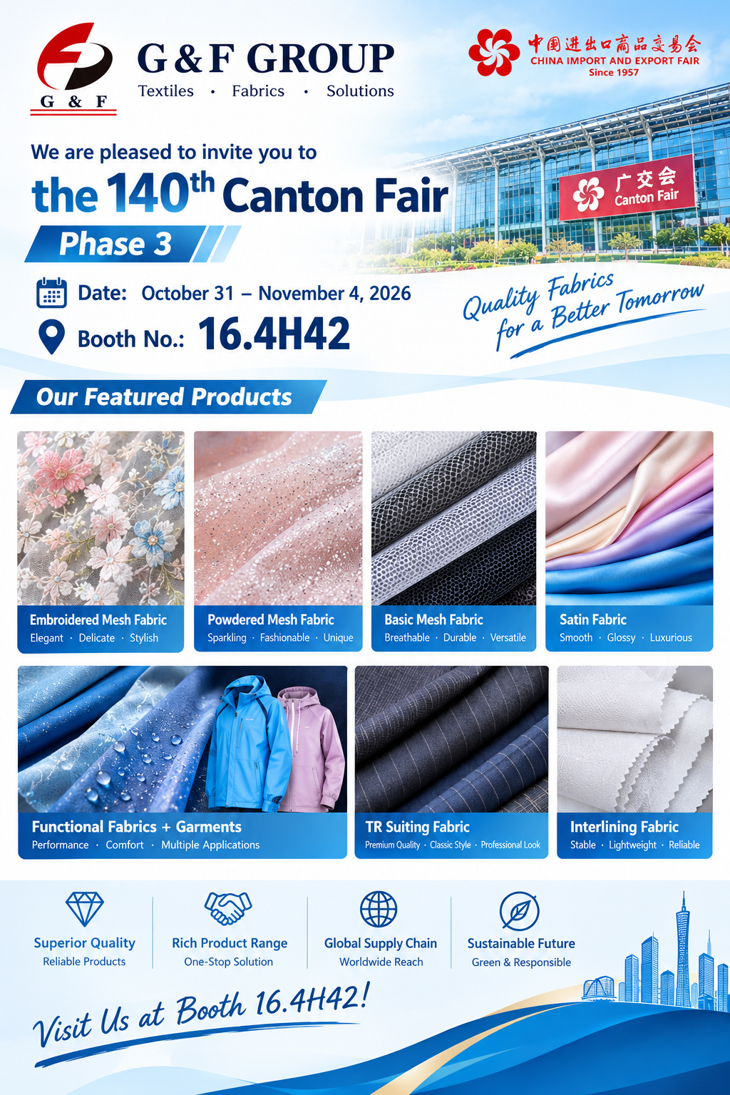 Looking forward to meeting you at 140th Canton Fair Phase 3