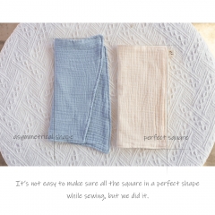 Custom Cotton 4-layer Square Napkins for Baby Feeding