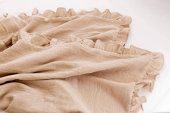 Custom 4-layer 100% Organic Cotton Ruffle Baby Swaddle Blanket