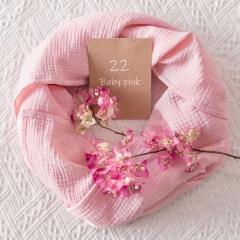 Wholesale Organic Cotton Double Gauze Muslin Fabric - Baby Pink