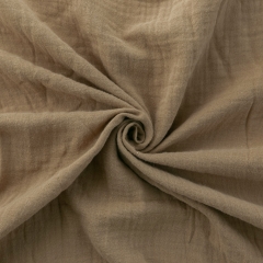 Wholesale Organic Cotton Double Gauze Muslin Fabric - Camel