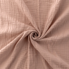 Wholesale Organic Cotton Double Gauze Muslin Fabric - Light Pink