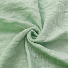 Wholesale Organic Cotton Double Gauze Muslin Fabric - Mint Green