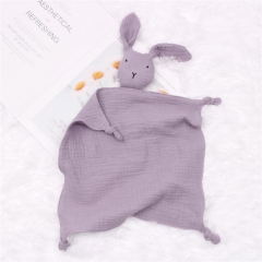 Lovey Blanket Muslin Comforter Toy Rabbit Security Blanket