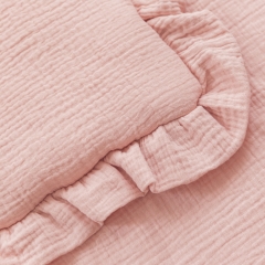 Organic Cotton Muslin 4-layer Ruffle Cot Quilt