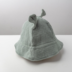 Lovely Adjustable 100 Cotton Muslin Bucket Hat for Kids Toddler Infant